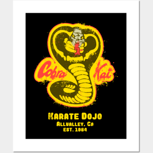 Cobra Kai vintage paint logo Posters and Art